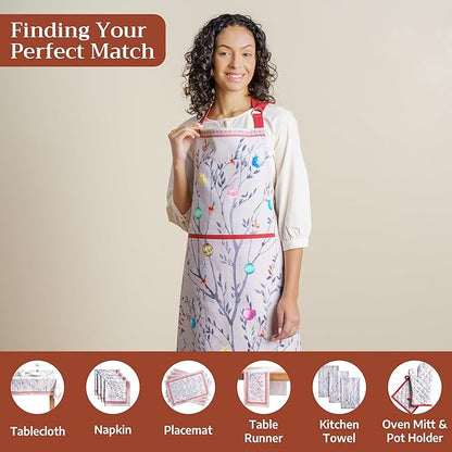 Maison d' Hermine 100% Cotton Apron for women with Pocket Kitchen Chef Apron for Men Cooking Mothers Day Gifts