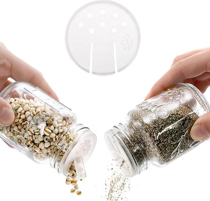 Coloch 30 Pack 4 Oz Glass Mason Spice Jar with Shaker Lids& Labels, Empty Spice Bottle Mini Mason Jars with Airtight Metal Caps and Collapsible Funnel for Herbs & Spices - Image 5
