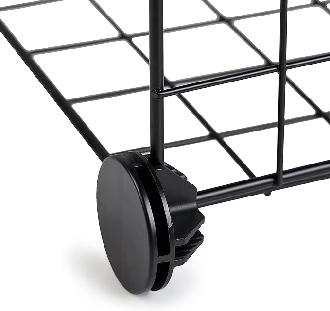 Amazon Basics 6-Cube Wire Grid Stackable Storage Organizer, Metal Shelving Unit, No-Tool Assembly, 26"W x 38"H x 12.6"D, Black - Image 5