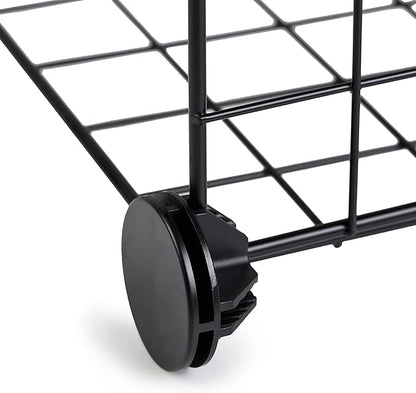 Amazon Basics 6-Cube Wire Grid Stackable Storage Organizer, Metal Shelving Unit, No-Tool Assembly, 26"W x 38"H x 12.6"D, Black - Image 5