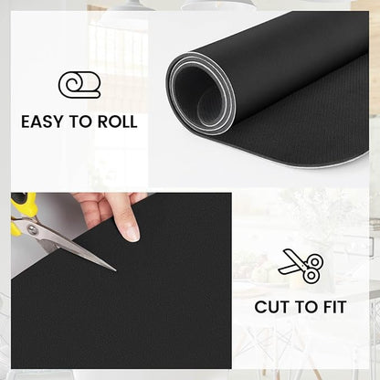 WISELIFE Dish Drying Mat Super Absorbent Drying Mat Large Dish Drying Mats for Kitchen Counter Easy Clean Dish Mat Kitchen Drying Mat18"x 36" Classic Black - Image 5