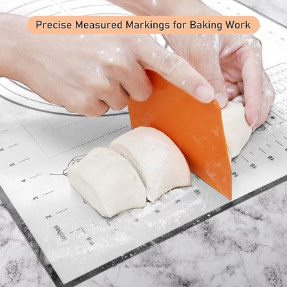 Silicone Pastry Mat, Baking Mat for Rolling Out Dough, Dough Mat for Rolling, Fondant Mat, 20''(W)28''(L), Black - Image 5