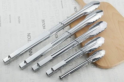 HINMAY Stainless Steel Serving Tongs Grilling Tongs for Cooking Camping Barbecue (12-Inch 3 Pieces) - Image 5
