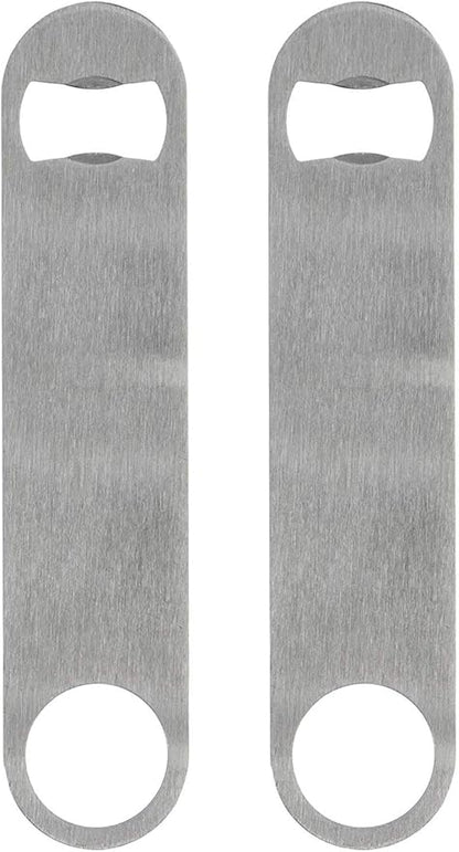 KISEER Heavy Duty Stainless Steel Flat Bottle Opener, 2 Pack Beer Bottle Opener for Kitchen, Bar or Restaurant by KISEER