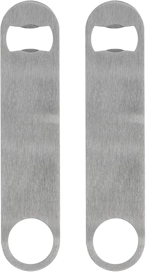 KISEER Heavy Duty Stainless Steel Flat Bottle Opener, 2 Pack Beer Bottle Opener for Kitchen, Bar or Restaurant by KISEER