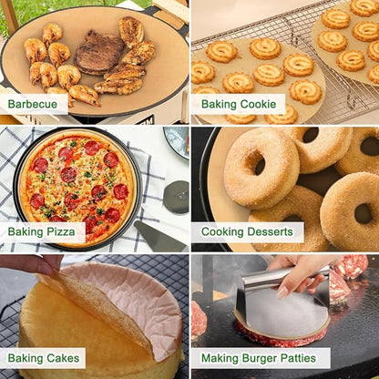 BOYAN 12 Inch Parchment Paper Rounds, Set of 220, Non Stick Parchment Paper for Baking, Round Pizza Parchment Paper for Pizza Maker, Pizza Pan, Tortilla Press, Quesadilla Maker, Cake Pan and More