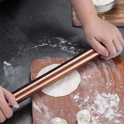 Berglander Rose Gold Rolling Pin, 16.7 Inches Stainless Steel Matte Finish With Rose Gold Titanium Plating Copper Rolling Pin For Baking, Pizza, Dough, Pie, Cookie, Gift Ideas For Bakers. - Image 7