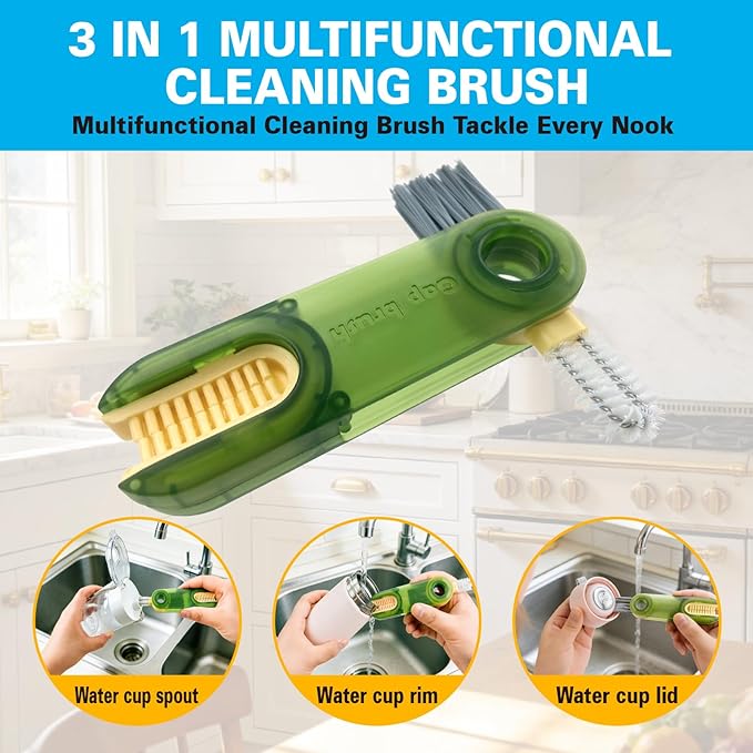 13Pcs Deep Crevice Cleaning Brush Set with Flashlight Gloves & Drain Brush - Dryer Vent Cup Lid Straw Gap Cleaning Tools Professional Cleaning Supplies - Image 7