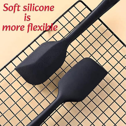 8 Pieces Silicone Spatula, 8.5 inch Non-stick Spatulas with Stainless Steel Core,Heat Resistant-500?, Food Grade Silicone, Dishwasher Safe, for Mixing,Cooking,Baking (Black) - Image 7