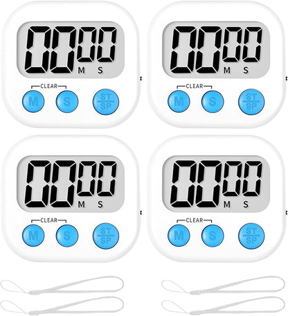 ZILLEEN Classroom Timer for Kids Teachers 4 Pack Digital Timers, White by ZILLEEN