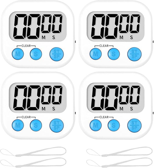 ZILLEEN Classroom Timer for Kids Teachers 4 Pack Digital Timers, White by ZILLEEN
