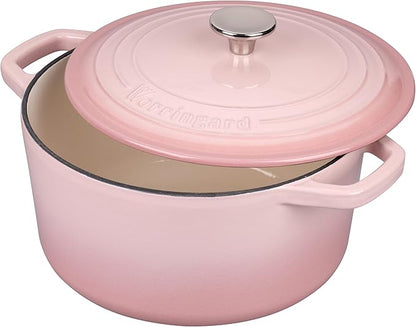 VORRINGARD Enameled Cast Iron Dutch Oven Pot with Lid, for Bread Baking, Round Bread Oven- include Sourdough Bread Baking Supplies set, 4.5QT, Pink - Image 4