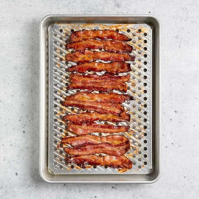 Nordic Ware Naturals High Sided Half Sheet Pan with Multi-Purpose Oven and Cooling Rack - Image 3