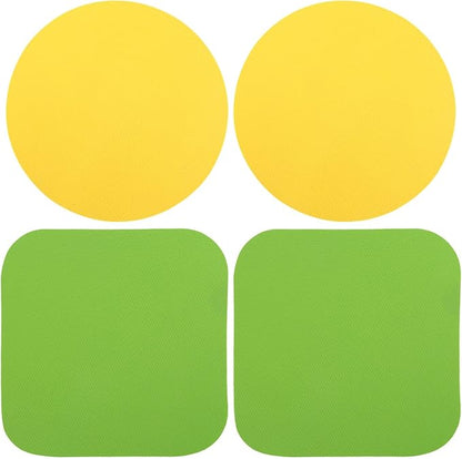 4pcs Rubber Jar Opener, 2 Round & 2 Square Rubber Bottle Opener Pads Non-Slip Texture Jar Lid Remover for the Elderly & Users with Weak Hands by Unknown