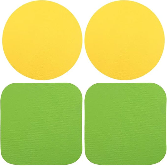 4pcs Rubber Jar Opener, 2 Round & 2 Square Rubber Bottle Opener Pads Non-Slip Texture Jar Lid Remover for the Elderly & Users with Weak Hands by Unknown
