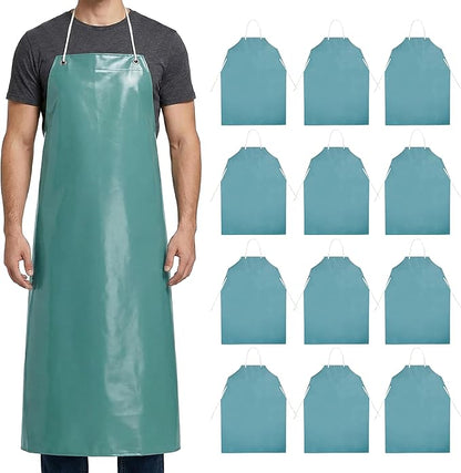 Xpose Safety Heavy Duty Vinyl Waterproof Aprons, White - For Home, Industrial and Commercial Use - Chemical Resistant