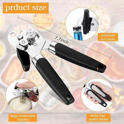 Gisafai 6 Pcs Manual Can Opener with Sharp Blade Smooth Edge Multifunctional Kitchen Gadget Handheld Openers Oversized Handheld Knob Can and Bottle Animals - Image 2