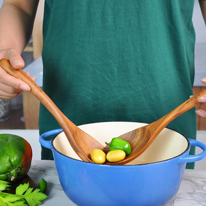 Wooden Spoons for Cooking,Wooden Utensils for Cooking 11 Pcs Wooden Kitchen Utensils Set Wooden Spatulas for Cooking Wooden Cooking Utensils with Holder, 14.37*4.13*3.54, Brown - Image 6