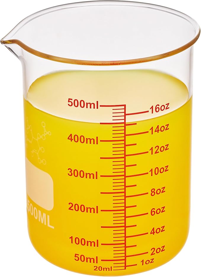 High Borosilicate Glass Measuring Cup-V-Shaped Spout,500ml(16OZ) Glass Measuring Beaker for Kitchen or Restaurant, Easy to Read - Image 7