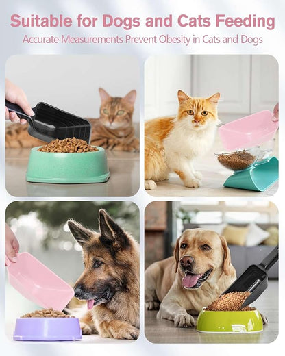 2 Cup Dog Food Scoop(2 Pack), Plastic Pet Food Scoop with Measuring Lines for Accurate Pet Food Portions,Dishwasher Safe (Black and Pink) - Image 5