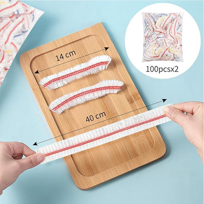 Homelove Plastic Bowl Covers Dish Cover Food Cover, 200pcs Reusable Elastic Stretch Fresh Keeping Covers, Kitchen Dining Cookware Canning Lids Food Bags, Universal Kitchen Plastic Wrap [Colorful] - Image 7
