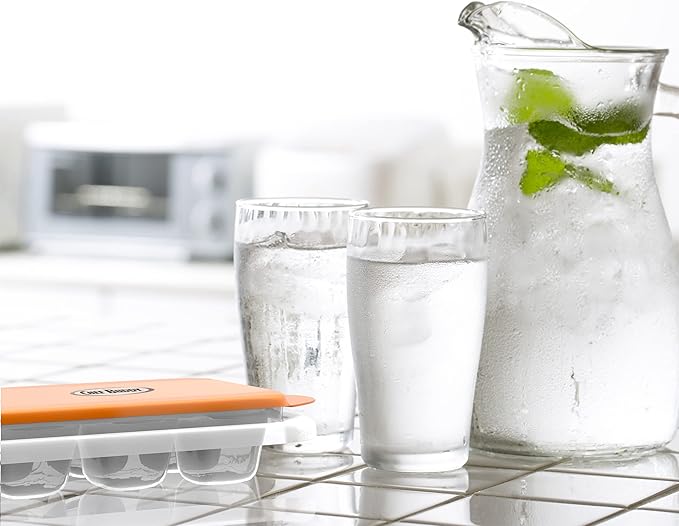 Chef Buddy Set of 2 Ice Cube Trays with Lids (Pack of 2)