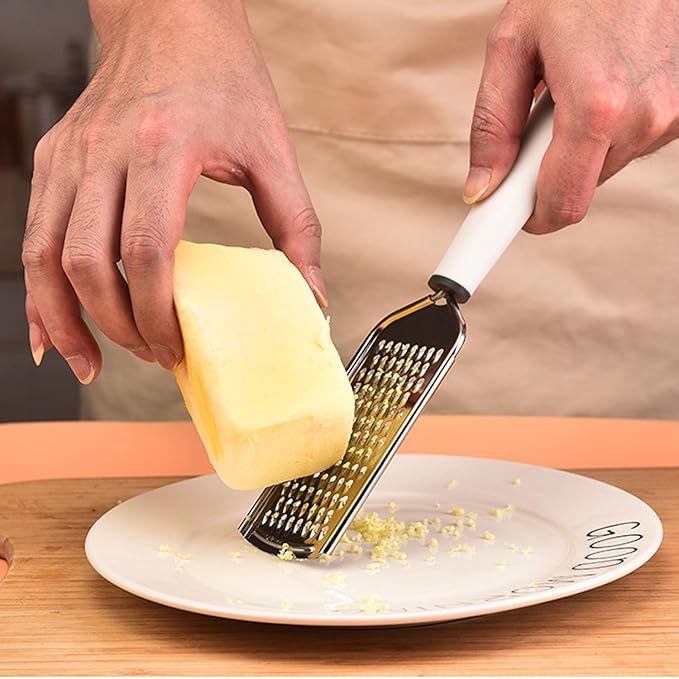 Zester Grater Set of 2, Kitchen Grater Zester Tool for Cheese,Lemon,Nutmeg, Chocolate, Fruits,Vegetables,Zucchini, Carrot, Apple, Cabbage (thick shreds&thin shreds) - Image 2
