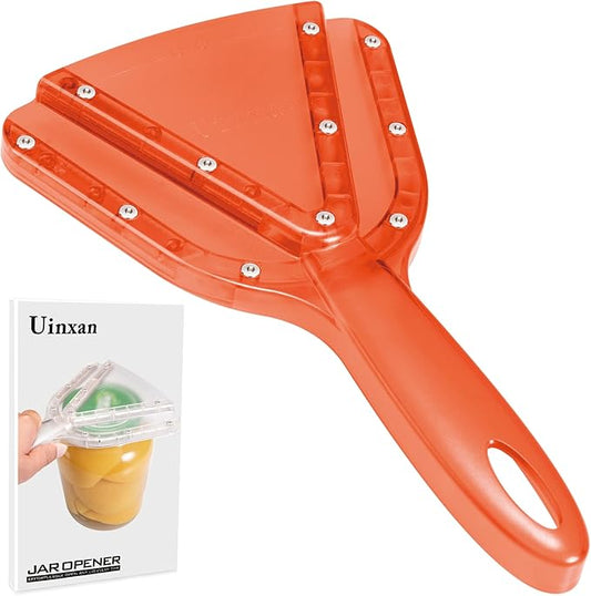 Uinxan Jar Opener for Weak Hand & Seniors with Arthritis,Easy Twist Off Bottle Caps,Patent | Unique Kitchen Gadgets,Handheld Lid Top Open for Elderly/Women/Men (Orange) by Uinxan