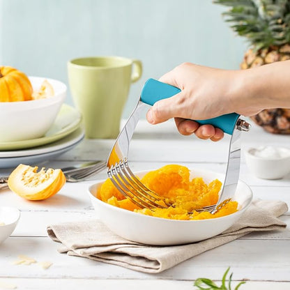 Spring Chef Large Dough Blender for Baking, Heavy Duty Dough Cutter Tool, Stainless Steel Puff Pastry Cutter Tool with Sharp Blades, Dishwasher Safe Manual Pastry Blender for Easy Mixing - Teal - Image 7