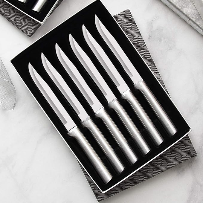 Rada Cutlery Six Utility/Steak Knives Gift Set (S06), 6-Piece Knife Set, Stainless Steel Blades, Silver Handle