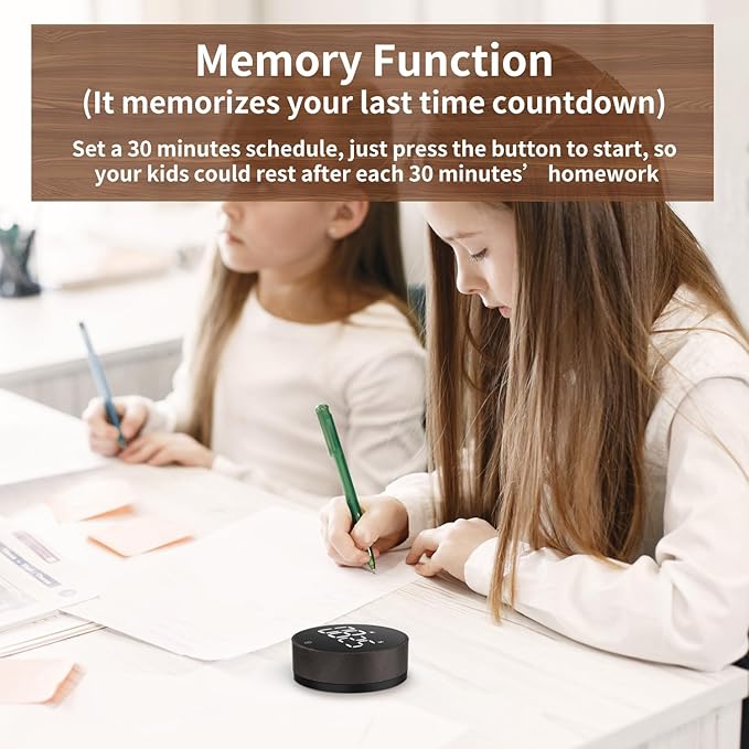VOCOO Digital Kitchen Timer - Magnetic Countdown Countup Timer with Large LED Display Volume Adjustable, Easy for Cooking and for Seniors and Kids to Use - Image 3