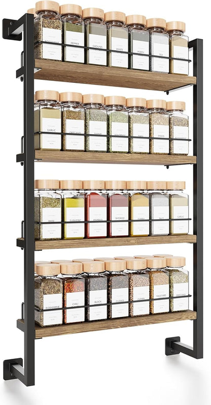 ZICOTO Space Saving Spice Rack Organizer Shelf for Wall Mount - Easy To Install Modern Hanging Racks For up to 56 Jars - Perfect Seasoning Organizer For Your Kitchen by ZICOTO
