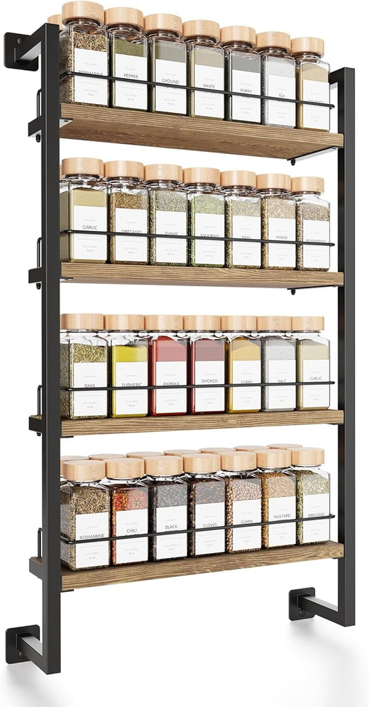 ZICOTO Space Saving Spice Rack Organizer Shelf for Wall Mount - Easy To Install Modern Hanging Racks For up to 56 Jars - Perfect Seasoning Organizer For Your Kitchen by ZICOTO
