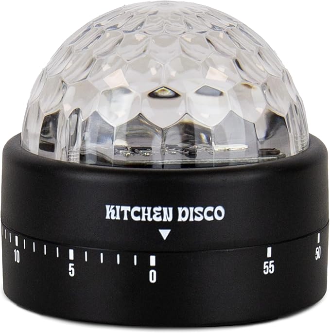 Gift Republic Kitchen Disco Light Up Timer – 60-Minute Countdown, Plays 2 Disco Tunes, Lights Up, Fun Cooking Accessory and Kitchen Gadget for Music Lovers