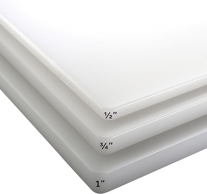 Winco Heavy-Duty Plastic Cutting Board, 12" x 18" x 3/4", White - Image 7