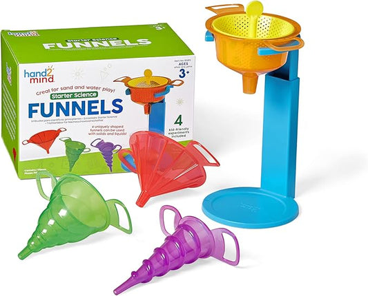 hand2mind Starter Science Funnels, Science Lab Equipment, Sand Sifter, Water Table Toys, Sensory Play Toys, Educational Science Kits, Kids Chemistry Set, Science Supplies for Classroom by hand2mind