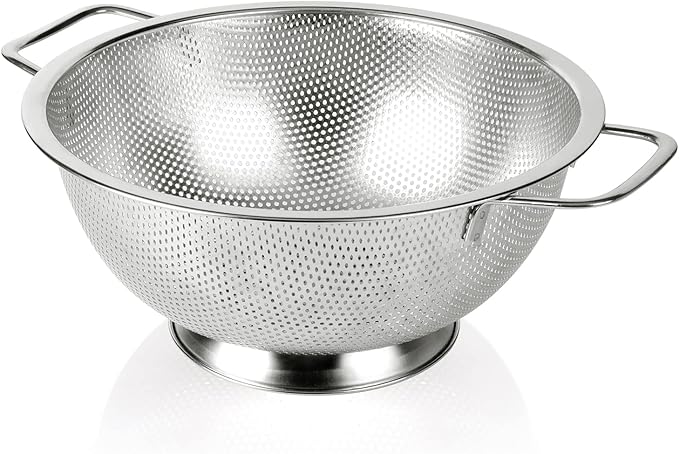 Gulex Colander Stainless Steel 3-Quart, Strainer for Kitchen Food, Dishwasher Safe by Gulex
