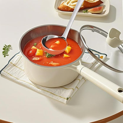HIFIND Large Ladle Spoon 10.6 Inches Stainless Steel, Heavy Duty Mirror Polished Cooking Utensil, Dishwasher Safe, Kitchen Serving Tool, Rust-Resistant Metal Unique Soup Spoon - Image 6