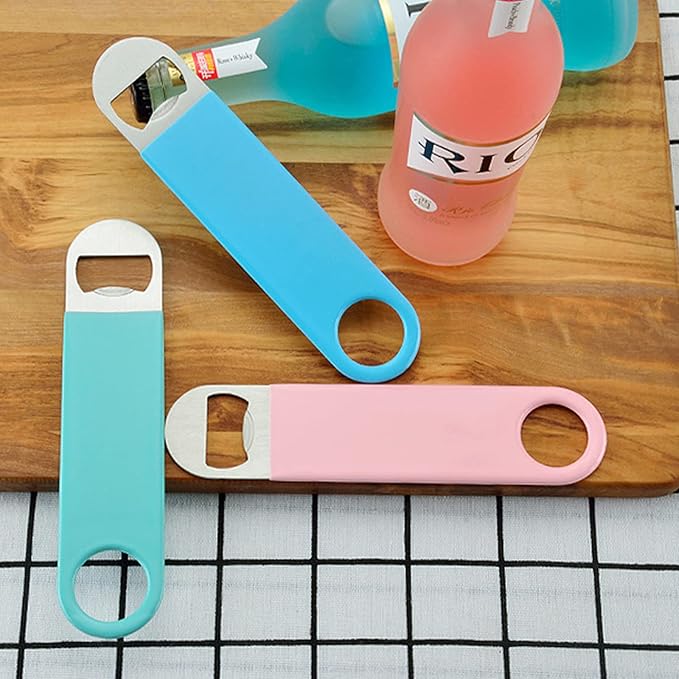 KTOJOY 3 Pack Heavy Duty Stainless Steel Flat Bottle Opener, Solid and Beer Openers, 7 inches - Image 4