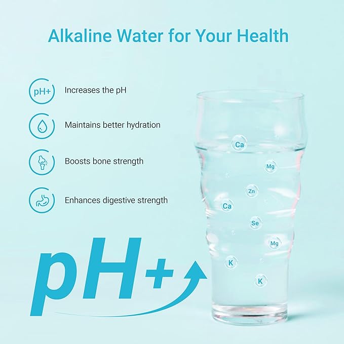 AQUA CREST 06-AL Alkaline Water Filter, Replacement for Brita® Filter, Brita® Pitchers and Dispensers, Everyday, UltraMax, Metro+, XL and More, NSF Certified, Increases Water PH, 1 Year Supply, 6 Pack
