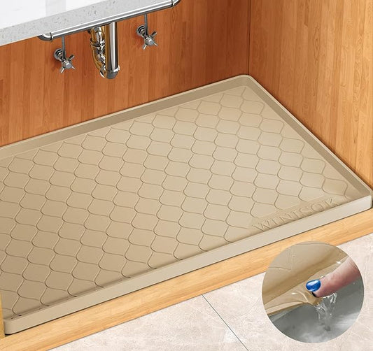 Winisok Silicone Under Sink Mat 25" x 19", kitchen Essentials and Gadgets, Shelf liner and Cabinet Protector, Home Organizers and Storage, Waterproof Bathroom Tray by Winisok