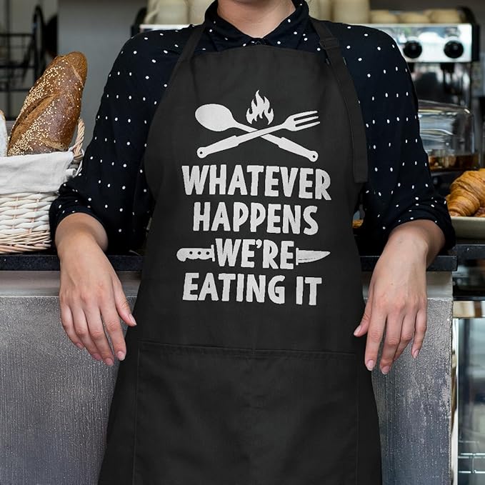 SANDJEST Funny Mens Aprons with Pockets for BBQ Grilling Cooking Grandpa Husband Apron for Birthday Christmas Father's Day
