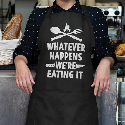 SANDJEST Funny Mens Aprons with Pockets for BBQ Grilling Cooking Grandpa Husband Apron for Birthday Christmas Father's Day