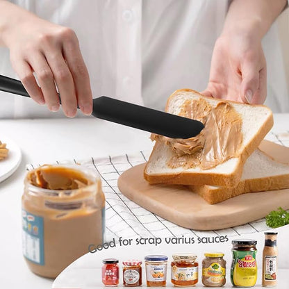 Silicone Jar Spatula, 3Pcs Spatulas Kitchen Set, Heat Resistant Jam Spreader for Baking Mixing Cake Cream Butter Scraper - Image 7