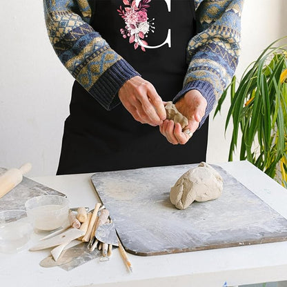 Personalized Aprons for Women with Pockets, Cute Aprons for Women Chef Baking, Cooking Gifts for Mom Birthday