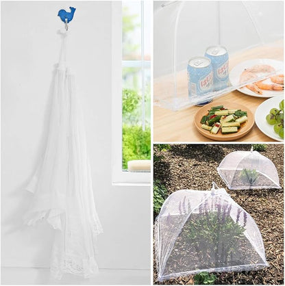 SPANLA Mesh Food Covers, 8 Pack Large and Tall Food Covers for Outside, 17"x17" Pop-Up Mesh Food Covers Tent Umbrella for Outdoors, Screen Tents, Parties Picnics, BBQs, Reusable and Collapsible - Image 6
