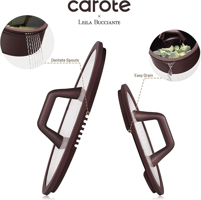 CAROTE 31PCS Pots and Pans Set, Nonstick Cookware Set Kitchen Non Stick Induction Titanium Cookware Non-toxic Granite Cooking set, PFOA Free - Image 3