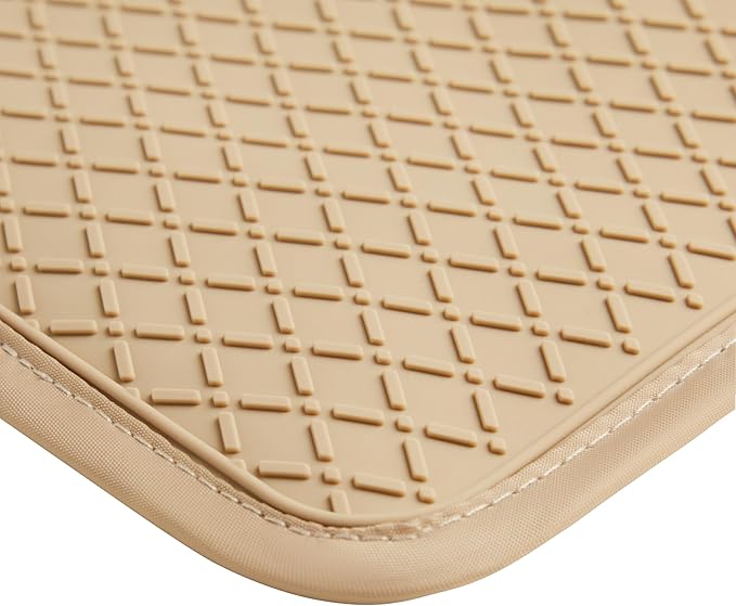 Ohocut Beige Checkered Pot Holder, Checkerboard Potholders for Kitchen, Silicone Pot Holders with Pocket for Kitchen Clearance 2 Pack Set, Hot Pads and Oven Mitts for Cooking Baking - Image 6