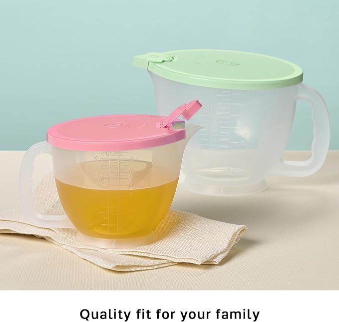 Tupperware Classic Mix-N-Store Pitcher Set in Mint Green and Candy Pink, Dishwasher Safe and BPA Free (2 Bowls, 2 Lids) - Image 4