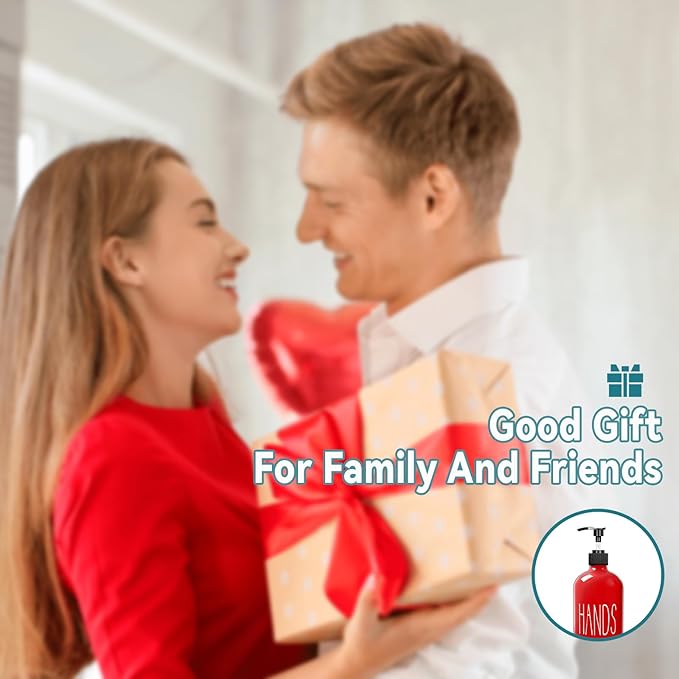 COHOSEGE Glass Soap Dispenser Set 2 Pack,16 Oz Dish Soap Dispenser for Kitchen Sink,Red Kitchen Accessories and Kitchen Decor,Red Decorations and Kitchen Utensils for Kitchen - Image 7